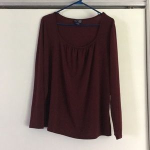 Silky Stretchy Maroon Long Sleeved Top